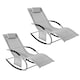 image 1 of SoBuy OGS28-HGx2,Set of 2 Outdoor Garden Rocking Sun Lounger Recliner