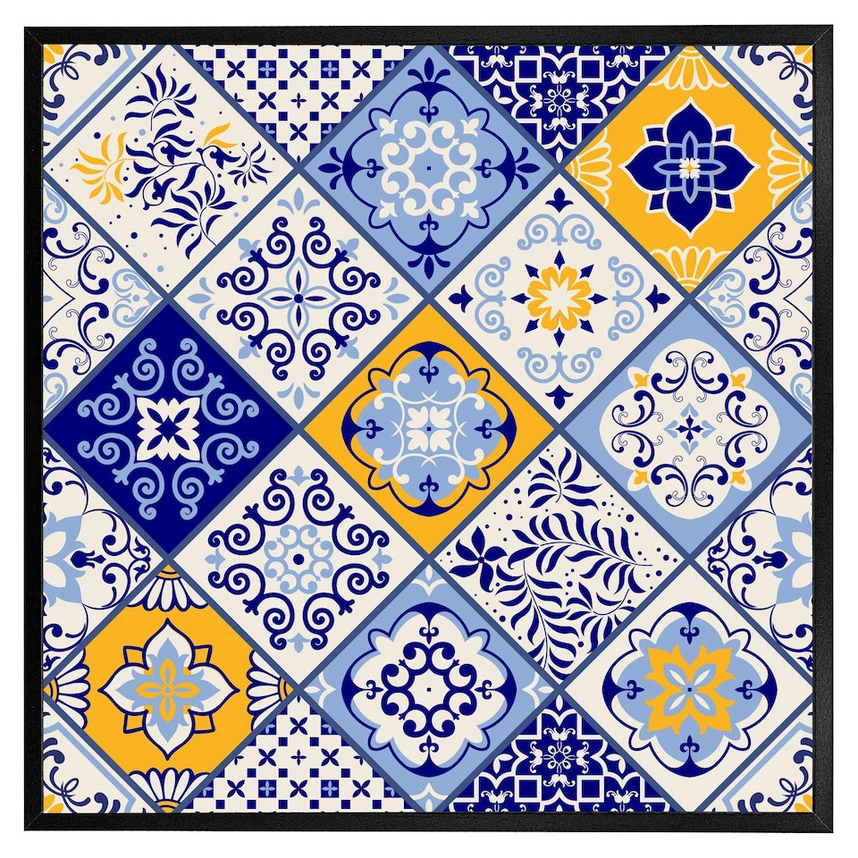 image 1 of Turkish style azulejos tiles (Picture Frame) Brown | Oak | XS