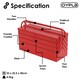 image 10 of 4 Tier 7 Tray Heavy Duty Metal Cantilever Tool Box | Red