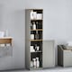 image 2 of Bath Vida Priano 1 Door 2 Shelf Tall Bathroom Cabient, Grey & Oak