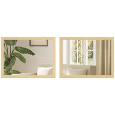 HOMCOM 30 x 40 cm Wall Bathroom Mirror, Vanity Mirror, Set of 2
