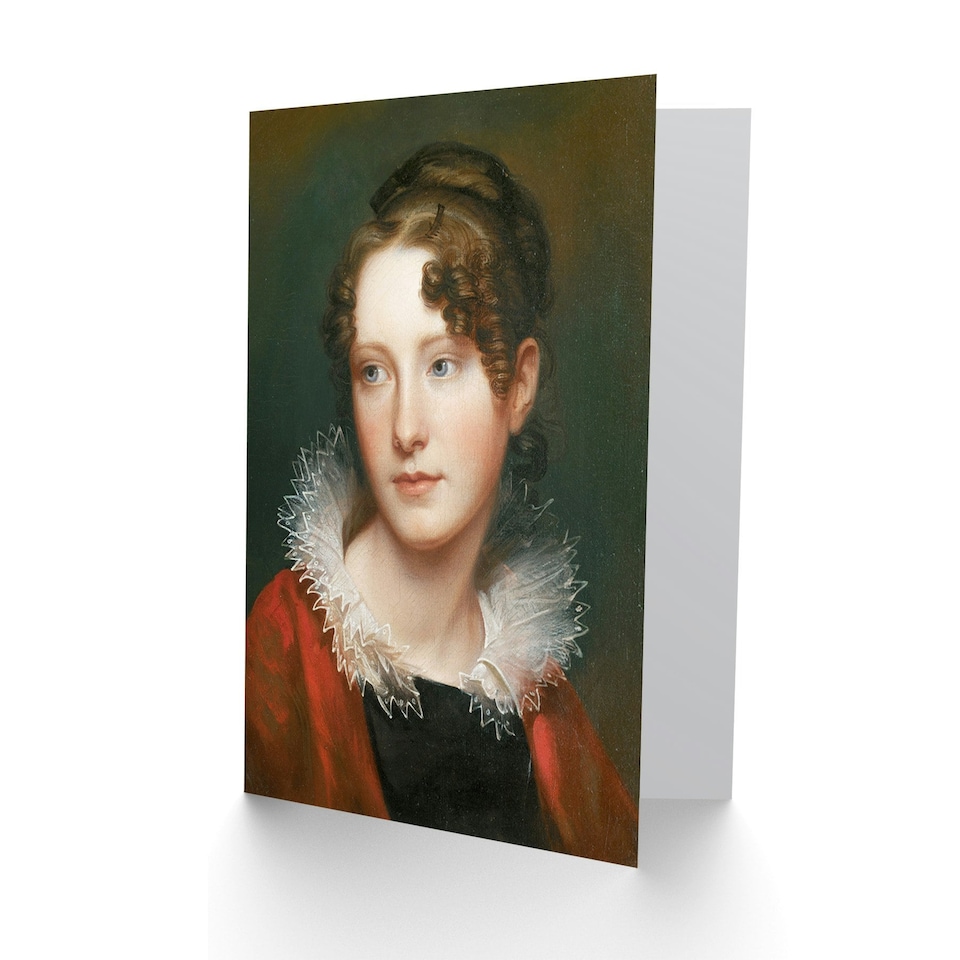 image 1 of Rembrandt Peale Portrait Of Rosalba Peale Fine Art Art Card