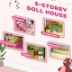 image 4 of AIYAPLAY Dolls House with 13 Wooden Furniture Pieces, for Ages 3-6 Years
