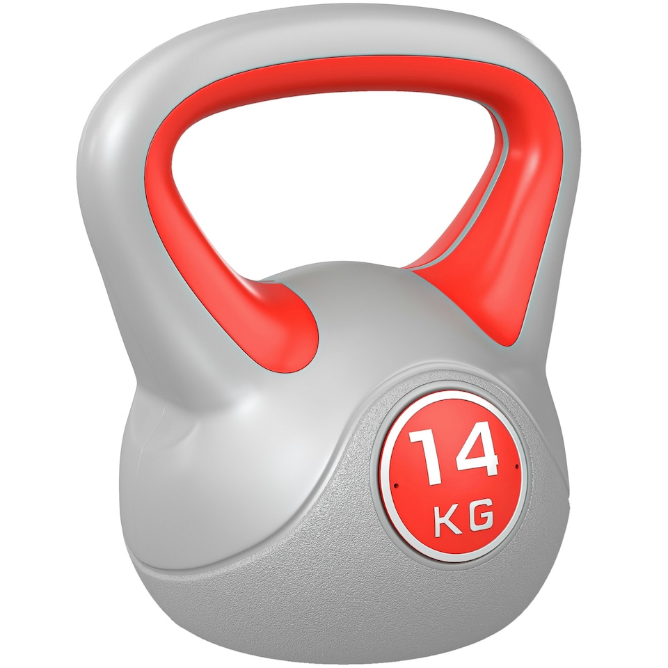 image 1 of SPORTNOW Kettle Bell with Handle for Home Gym | Red | 14