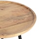 image 5 of Chervey Round Solid Mango Wood Side Table with Tri-Pin Legs Large