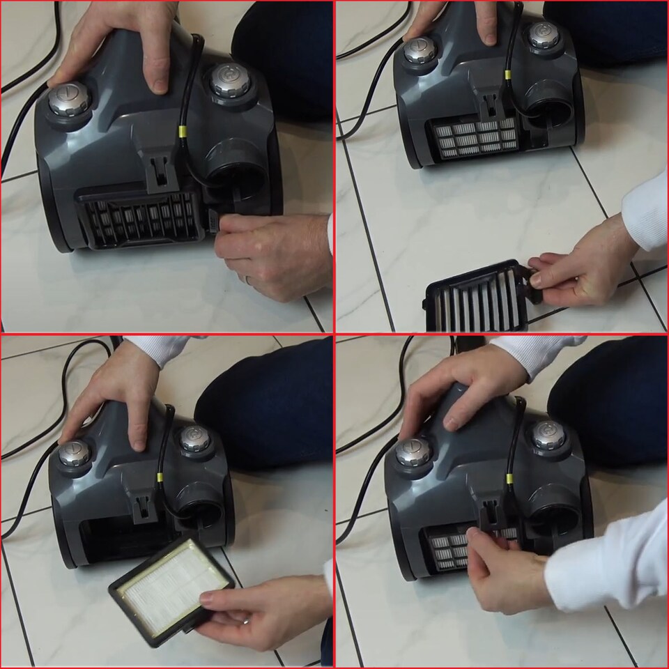 image 1 of SPARES2GO HEPA Filter Kit for Bosch BGC05 BGS05 Series Cylinder Vacuum Cleaner