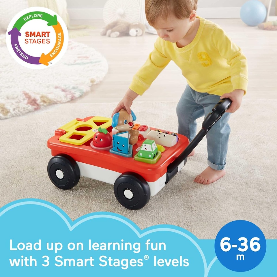 image 1 of Fisher Price Laugh And Learn Pull And Play Wagon