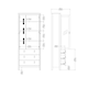image 10 of Madrid China Cabinet 2 Glass Doors with 3 Drawers in Cashmere N/A