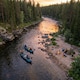 image 3 of Wave Venturer Inflatable Touring Canoe, 2 Person, Navy