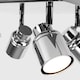 image 4 of ValueLights Benton Chrome IP44 Square Bathroom Ceiling Light & Bulb | Chrome