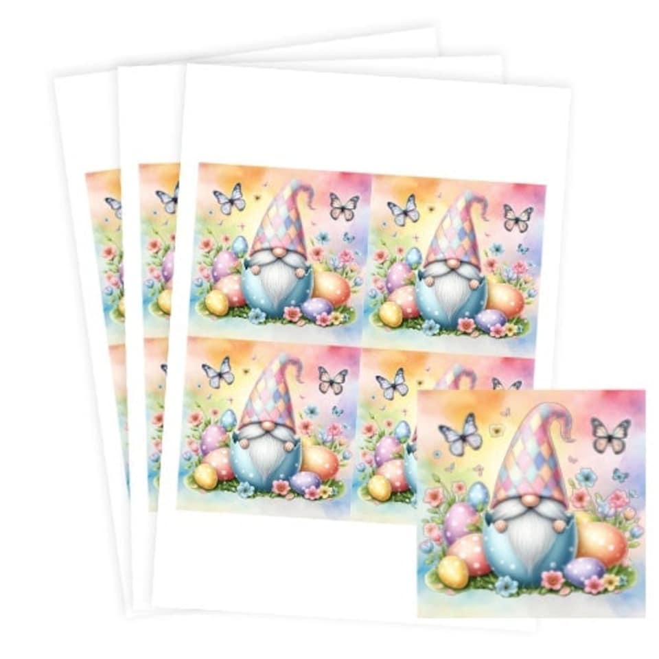 image 1 of Easter Gonk Square Stickers 95mm - Sheet of 4