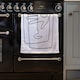 image 2 of line drawing of face and hand (Kitchen Towel)