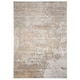 image 1 of KUKOON Neutral Beige Distressed Abstract Living Area Rug 60cm x 110cm