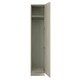 image 2 of Classic Square Panel Taupe Grey Single Wardrobe with Single Rail Grey