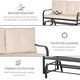 image 4 of Outsunny Outdoor Double Rocking Chair Glider Loveseat, Khaki
