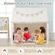 image 5 of COSTWAY Kids Play Tent Children Large Playhouse w/ Padded Mat