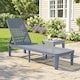 image 2 of Outsunny Plastic Sun Lounger, 4-Position Garden Lounger Sun bed, Dark Grey | Grey | Dark Grey | L