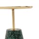 image 4 of Avola Gold Side Table Green Marble Effect Base Green