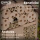 image 4 of Oypla Wooden Stick Bee Wildlife Insect Hotel House Garden Nest Shelter Box Habitat | Brown