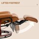 image 5 of HOMCOM PU Leather Reclining Armchair with Footrest for Living Room, Brown Brown
