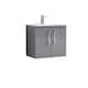 image 1 of Bathroom 2 Soft Close Door Wall Hung Vanity Unit Basin, Grey, 440mm | Grey | Satin Grey