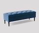 image 3 of Alyana 180cm Wide Tufted Rectangle Ottoman Storage Bench - Upholstery Velvet Shoe Bench with Turned Wooden Legs