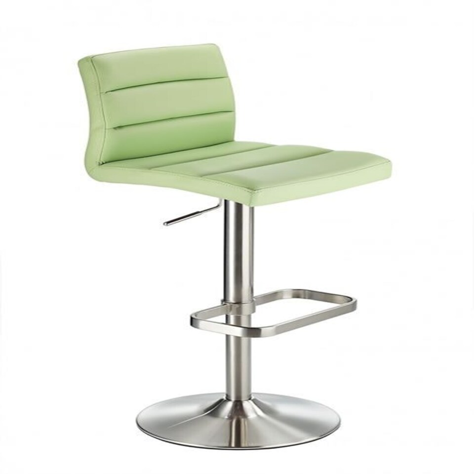 Swank Adjustable Bar Stool Green Silver