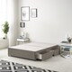image 2 of Astoria Divan Bed Base with 2 Drawers & 30 Inch Diamante Headboard in Tweed Fabric | Brown | Coffee | Super King