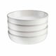image 1 of Cooks Professional Set of 4 20cm Nordic Stoneware Pasta Bowls with Reactive Glaze | White
