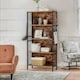 image 3 of Industrial 4 Tier Bookcase Storage Cabinet Rustic Brown Brown | One Size