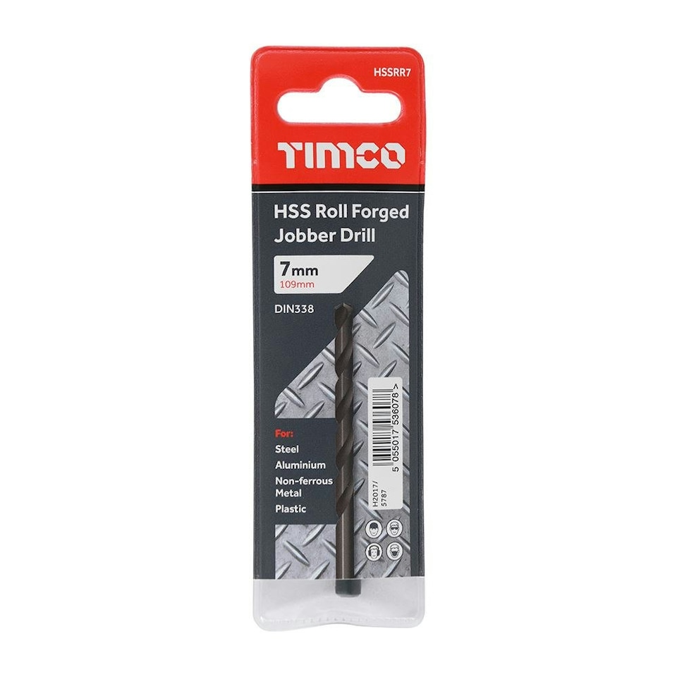 image 1 of Timco - Roll Forged Jobber Drills - HSS (Size 7.0mm - 10 Pieces)