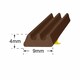 image 2 of Exitex Self Adhesive E Strip Seal 5m Draught Proofing Rubber, Seals Gaps 2mm to 4mm | Brown