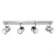 image 2 of ValueLights Rosie Silver Ceiling Bar Spotlight and GU10 Spotlight LED 5W Cool White 6500K Bulbs | Chrome