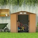 image 2 of Outsunny 7 x 4ft Garden Shed Storage with Foundation and Vents, Yellow