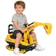 image 1 of HOMCOM Kids Ride On Toy Digger Excavator Toy Tractors Walker Toddler Truck Basket Storage For Boys Girls 18-48 Months Yellow NO POWER