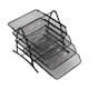 image 1 of Living and Home 4-Tier Metal Document Holder Tray Rack - Black
