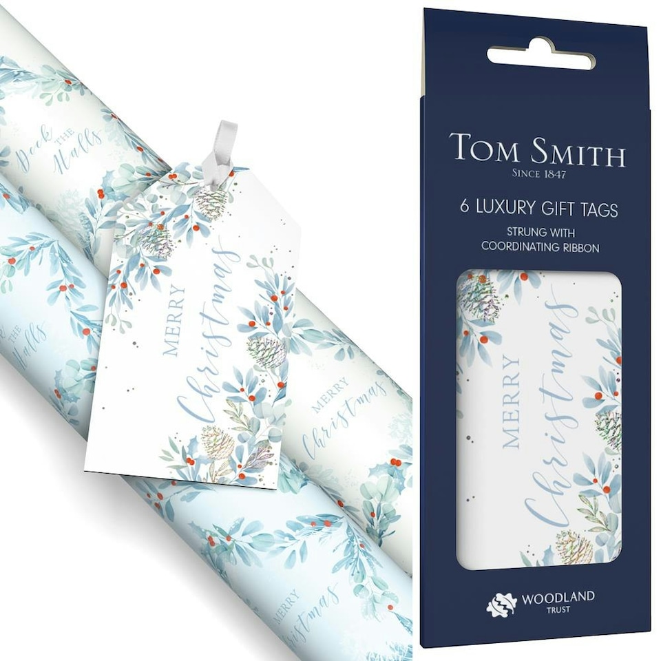 Pack of 30 Frosted Forest Luxury Christmas Gift Tags