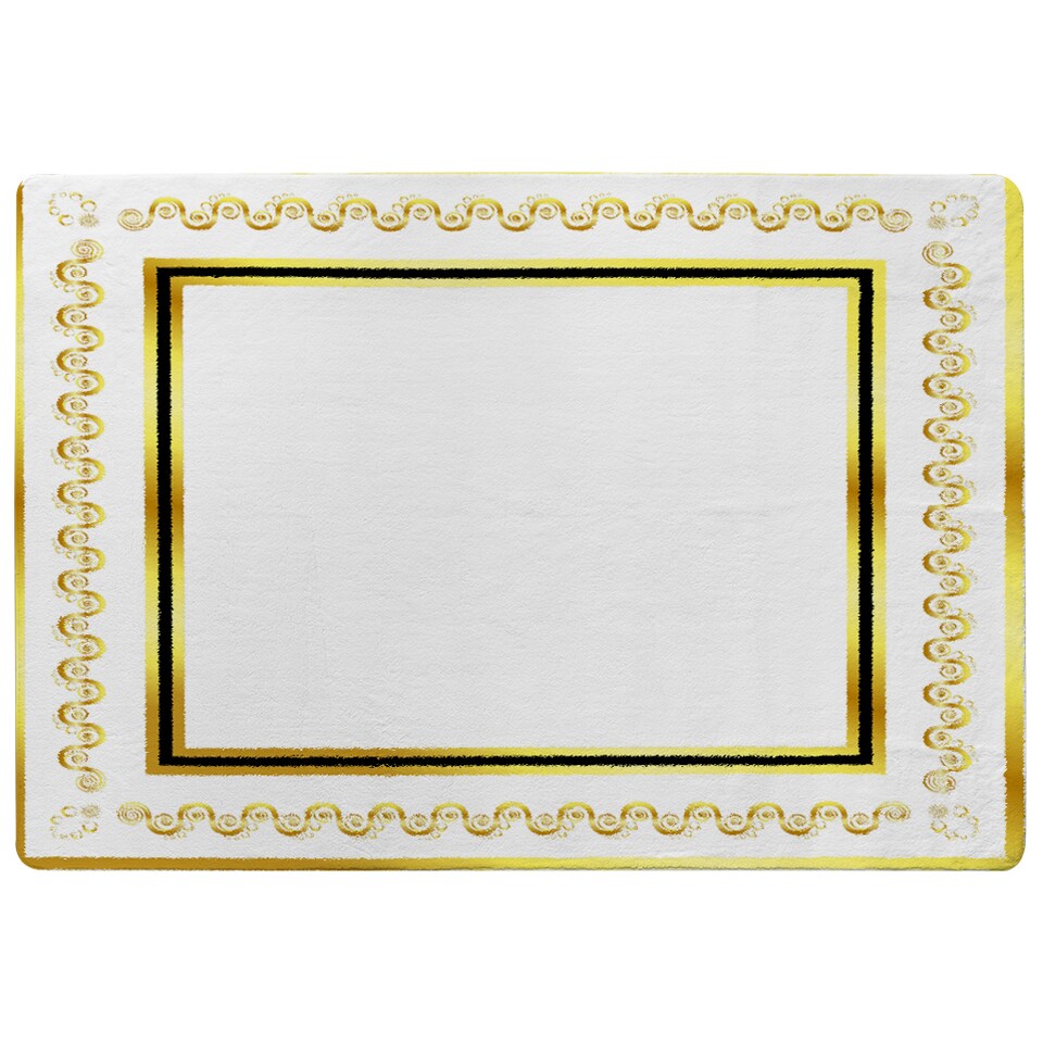image 1 of Ancient Egyptian Gold Border Rug | Multi