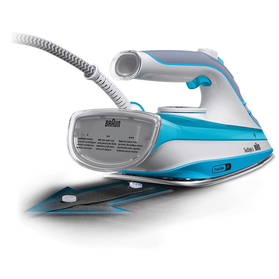 image 1 of Braun 2800W Texstyle 5 Steam Iron Blue