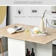 image 5 of HOMCOM Drop-Leaf Dining Table Folding Desk Bar Table with Storage Shelf