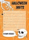 image 1 of Pack of 20 Quality Halloween Invitations with Orange Envelopes