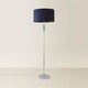 image 4 of ValueLights Marissa Navy Blue Shade with Chrome Stacked Ball Floor Lamp | Blue