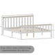 image 3 of Vida Designs Milan King Size Wooden Bed, High Foot, White & Pine & Gel Memory Foam Pocket Spring Mattress, King