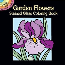 Mini Garden Flowers Stained Glass Coloring Book by Marty Noble  - Little Activity Books