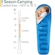 image 3 of Mummy Sleeping Bag 3 Season Waterproof Adult Single Outdoor Camping Trail | Blue | Single | 1