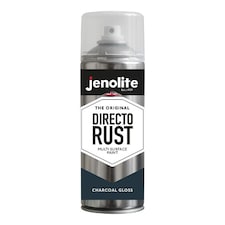 Jenolite Directorust All-in-One Multi-Surface Paint - Charcoal Grey Gloss - 400ml Spray Can - 2-Pack