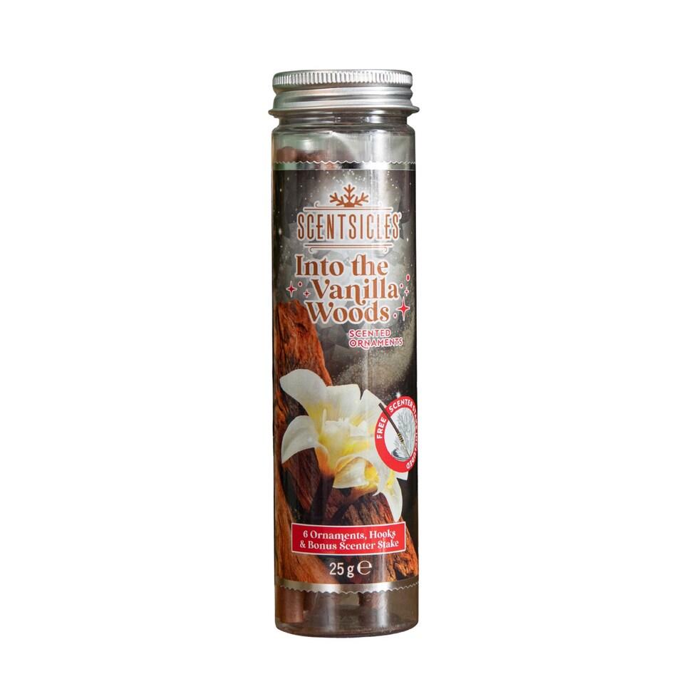 image 1 of 25g Into The Vanilla Woods Scented Christmas Scentsicles with 6 Hanging Hooks