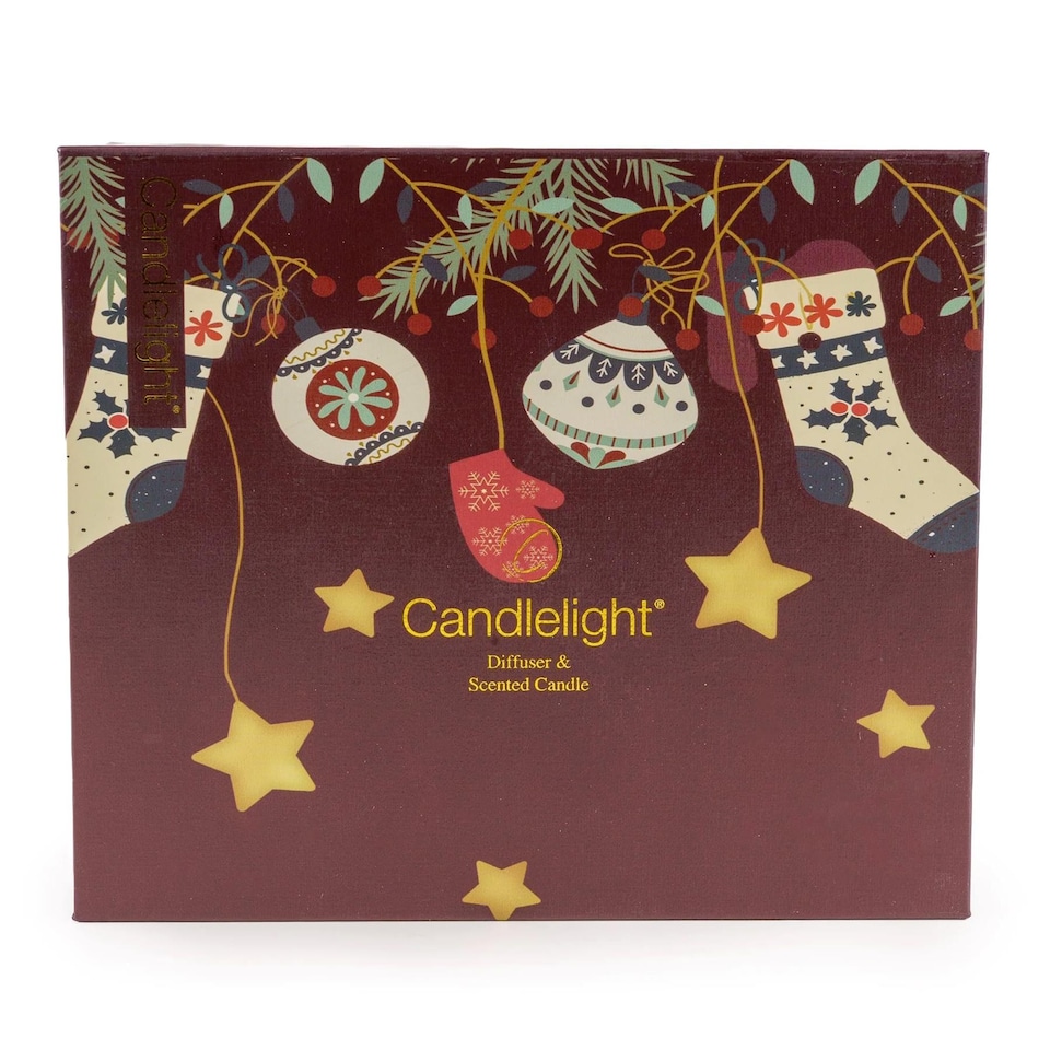 image 1 of Candlelight Christmas Reed Diffuser and Candle Gift Set