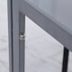 image 8 of HOMCOM Modern Square Dining Table with Tempered Glass Top Metal Legs for Kitchen
