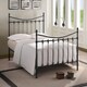 image 1 of 4ft6 Double Black Antique Victorian Style Traditional Metal Bed Frame Bedstead, Strong, Robust Bed